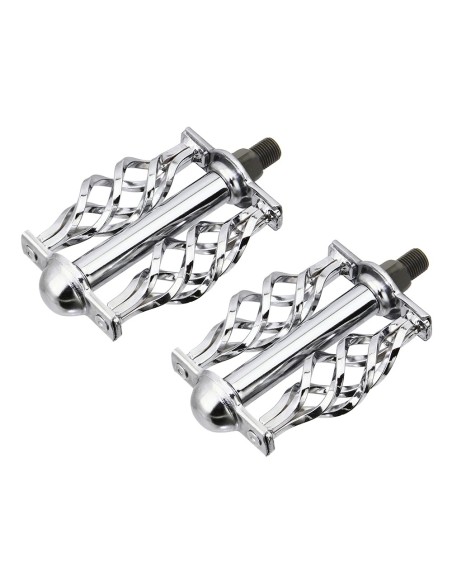 Twisted Pedals W/Cage Classic C-514 1/2 Chrome.